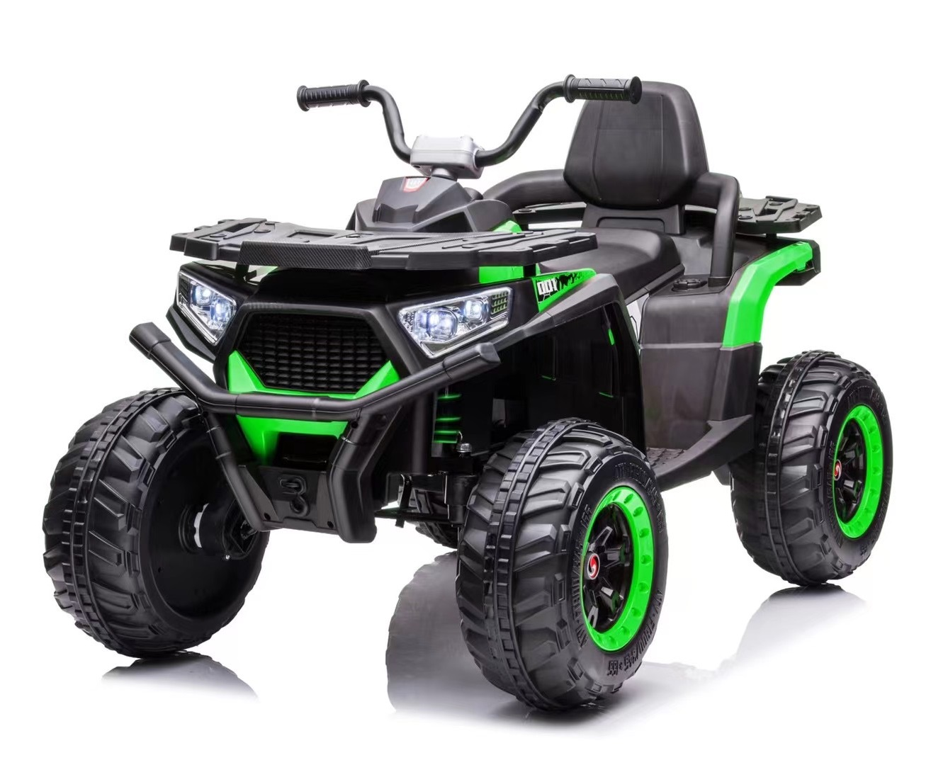 Ride On ATV & UTV - Ride-on electric ATV for kids SuperOffroad, 4x4, 140W 12V, RC, music player, green
