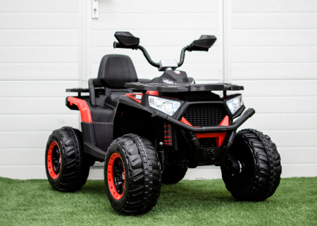 Ride-on electric ATV for kids SuperOffroad, 4x4, 140W 12V, RC, music player, red [6]