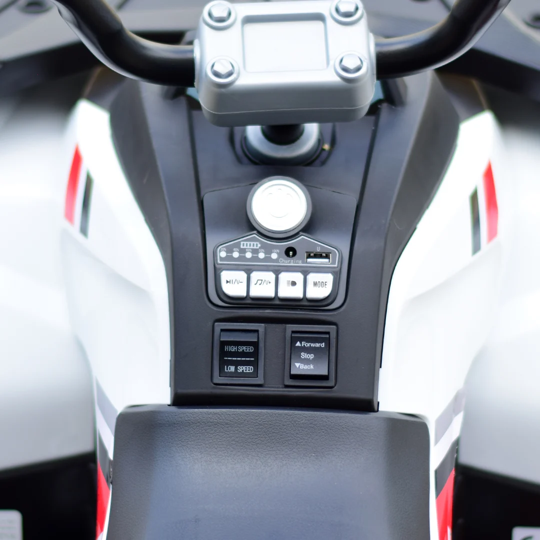 Children's electric ride on ATV 4x4 SuperOffroad, 140W 12V, with remote control, for 3-9 years, white [11]