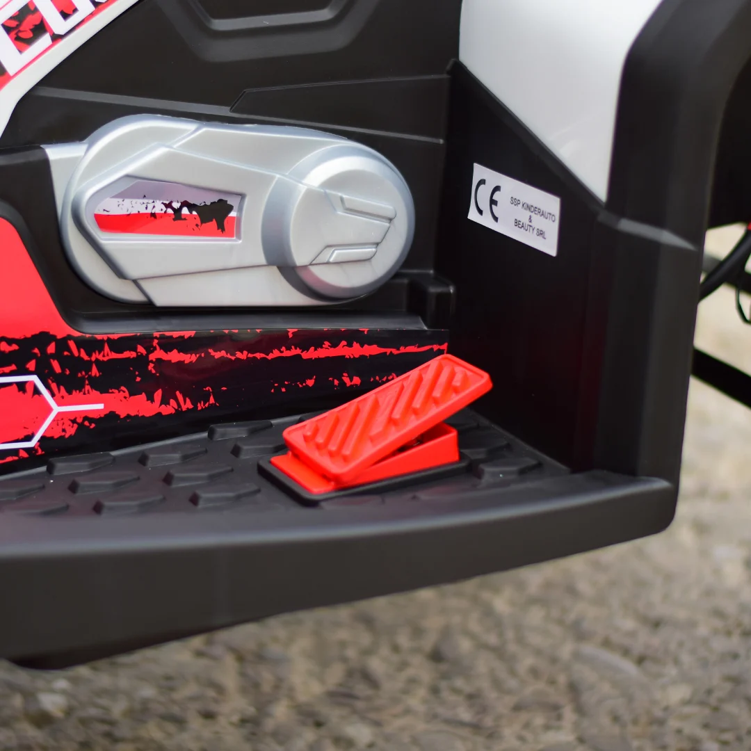 Children's electric ride on ATV 4x4 SuperOffroad, 140W 12V, with remote control, for 3-9 years, white [6]