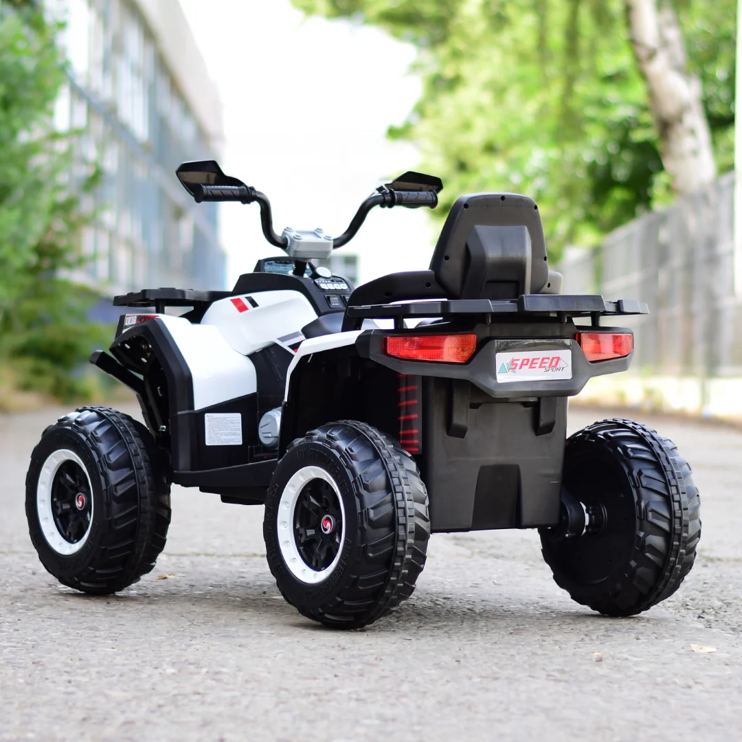 Children's electric ride on ATV 4x4 SuperOffroad, 140W 12V, with remote control, for 3-9 years, white [8]