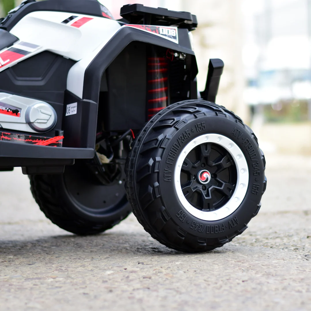 Children's electric ride on ATV 4x4 SuperOffroad, 140W 12V, with remote control, for 3-9 years, white [5]