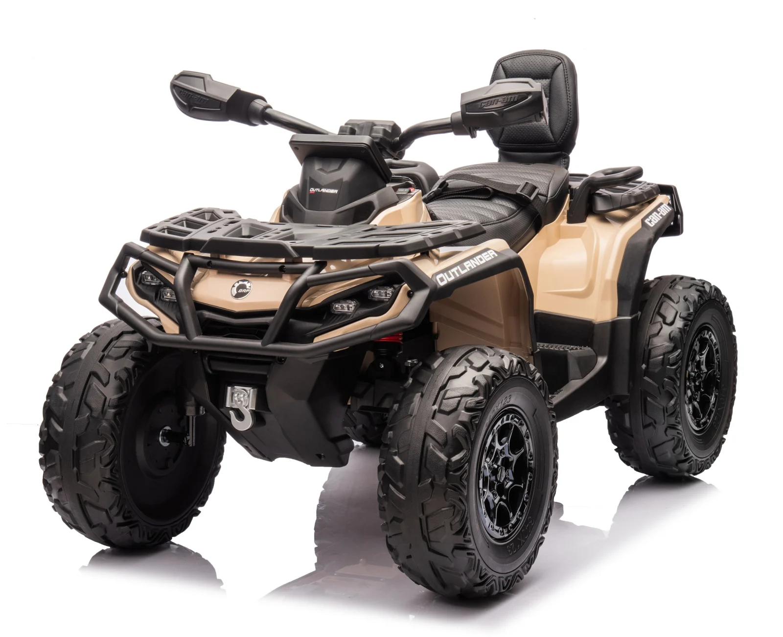ATV & UTV Electrice - ATV electric copii Can Am Outlender 800W 24V Bombardier, 2 locuri, culoare khaki
