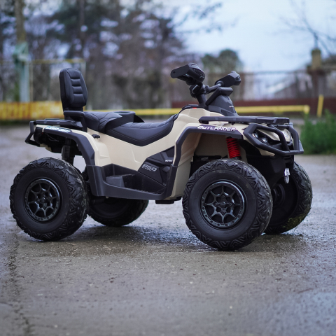 ATV electric copii Can Am Outlender 800W 24V Bombardier, 2 locuri, culoare khaki [4]