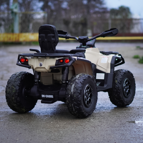 ATV electric copii Can Am Outlender 800W 24V Bombardier, 2 locuri, culoare khaki [7]