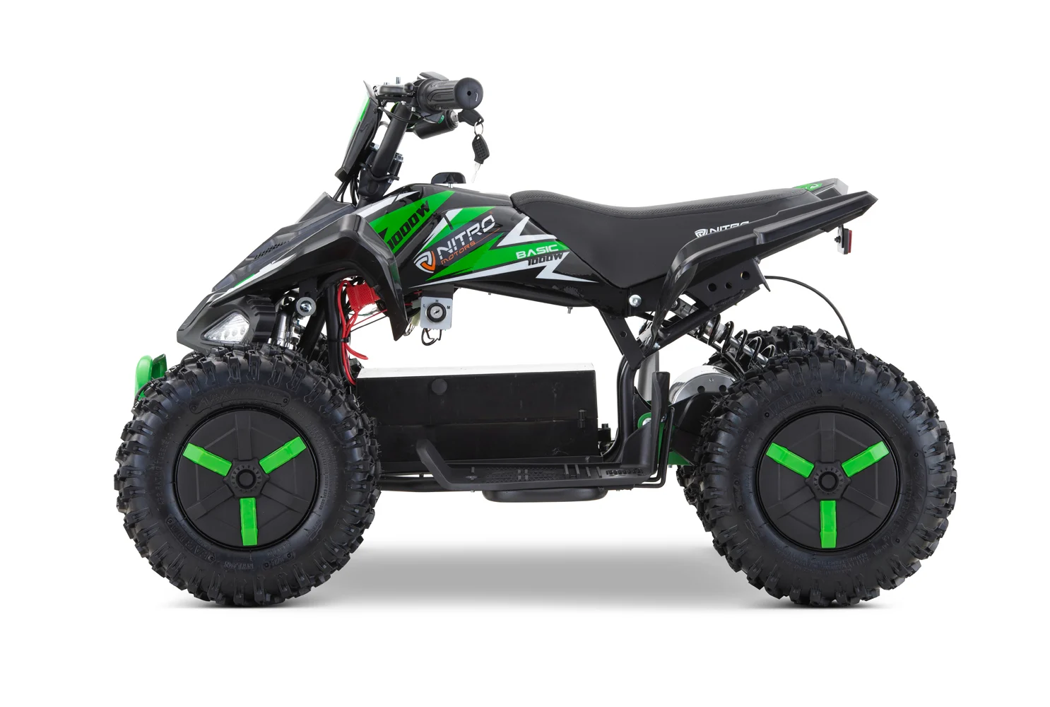 NITRO ECO Python Electric ATV 1000W 36V, Snowy Tyres, 3 Speeds, Green [1]