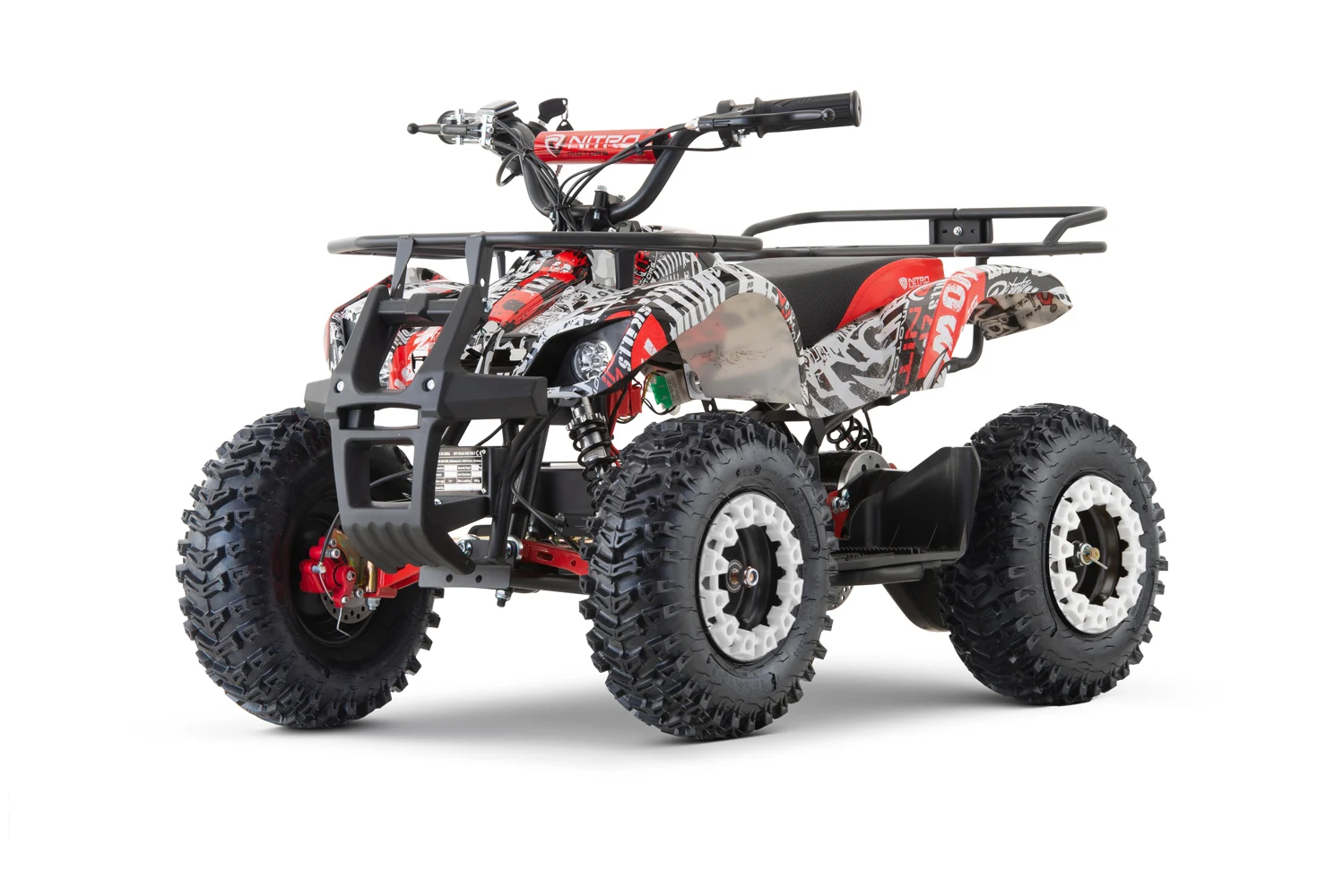 ATV & UTV Electrice - ATV electric copii NITRO Torino, 1200W 48V, Rosu Graffiti