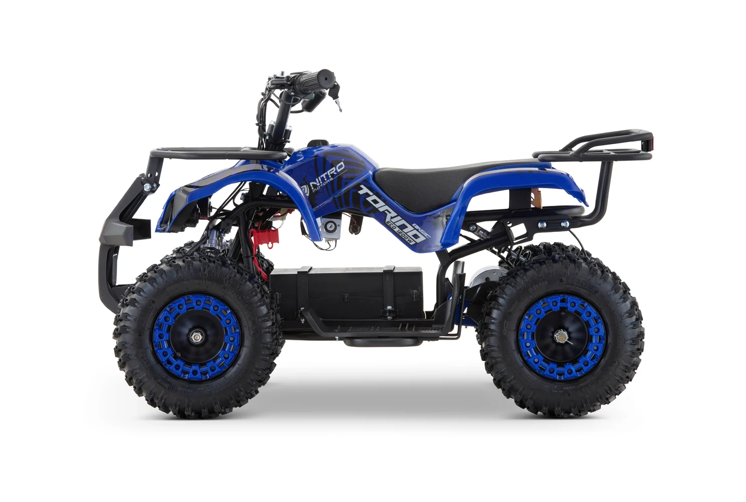 ATV electric copii, NITRO Torino Quad, 1200W, 48V, Snowy Tyres, albastru [1]