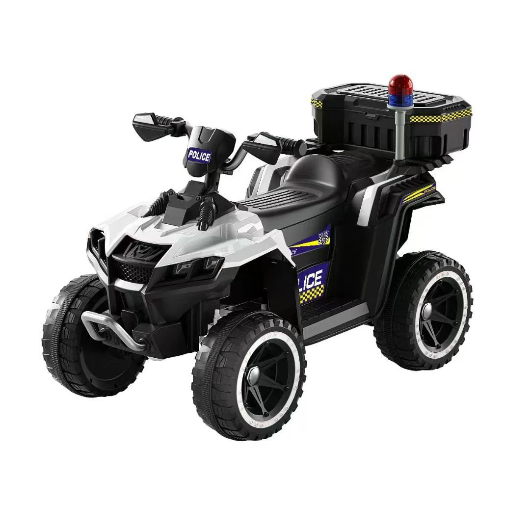 ATV & UTV Electrice - ATV electric copii Police, 80W, 12V 7Ah, echipare premium, alb