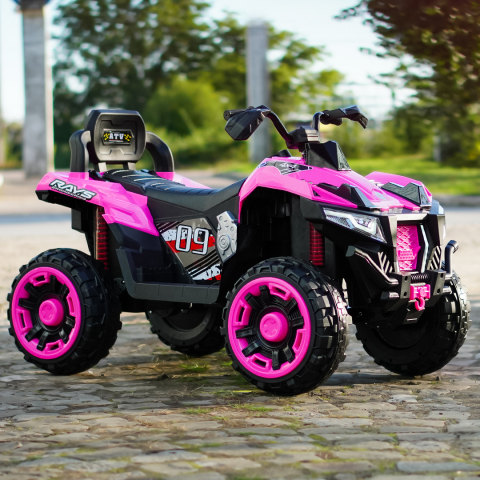 Electric ride-on ATV for children BJFT009, for 2 children, 4x4, 180W, 12V 12Ah, bluetooth, RC, pink [10]
