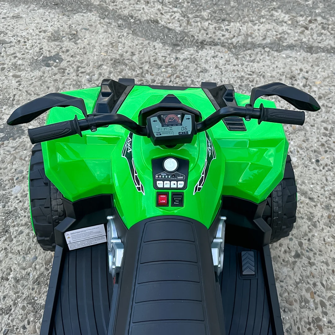 ATV electric cu 2 locuri, 4x4, BJFT009, 180W, 12V 12Ah, bluetooth, RC, verde [5]