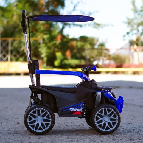 Ride-on electric atv 4 in 1 for children, 35W, 6V, premium, blue [4]