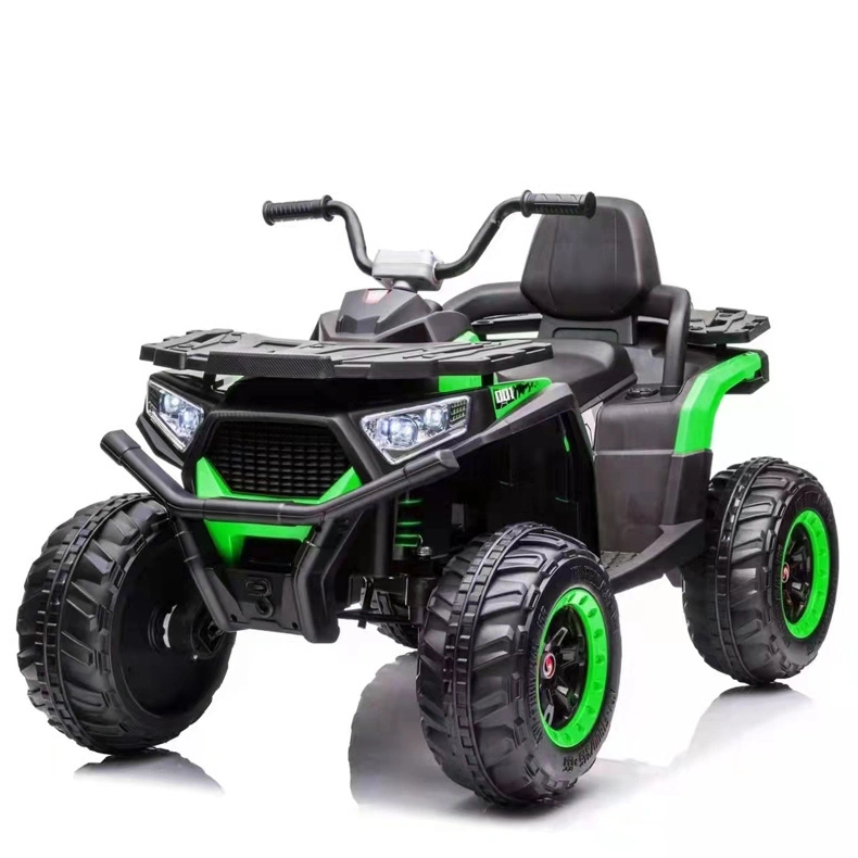 Children's electric ATV, BJX615 100W 12V, leather seat, Army Green [1]