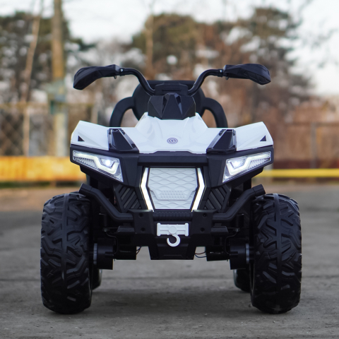 Electric ride-on ATV for children, SuperOffroad V2, for 2 children, 4x4, 180W, 12V, 12Ah, premium, white [2]