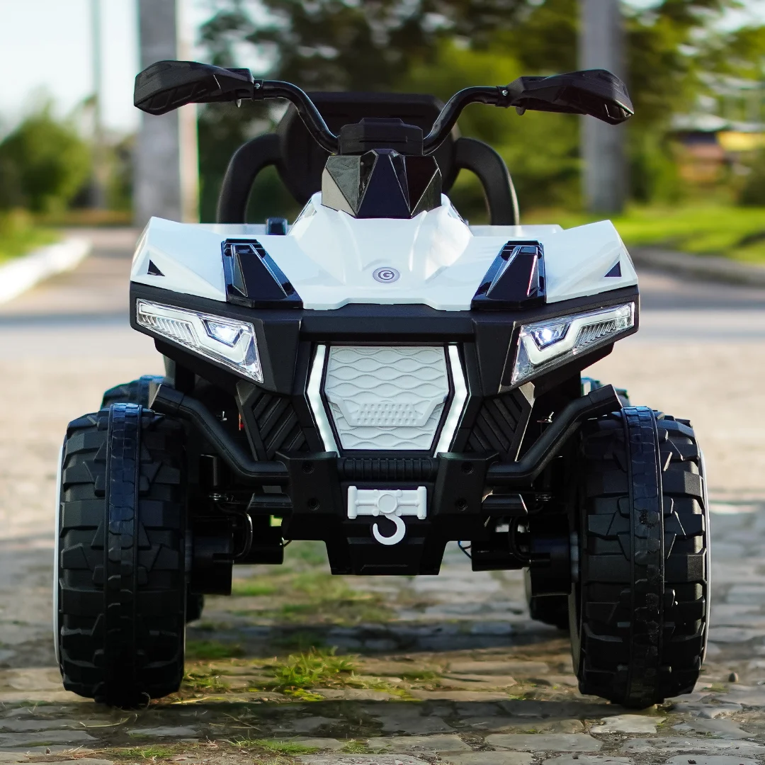 Electric ride-on ATV for children, SuperOffroad V2, for 2 children, 4x4, 180W, 12V, 12Ah, premium, white [3]