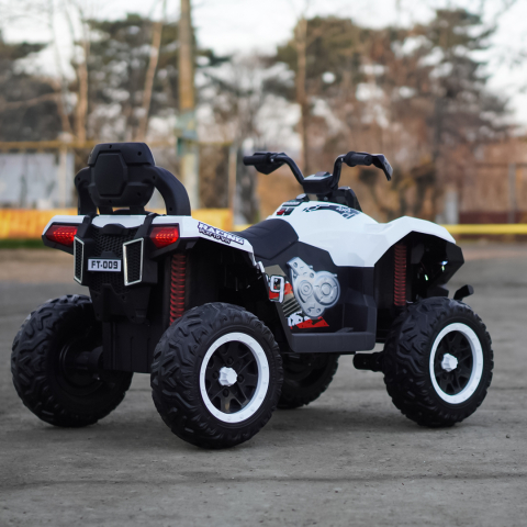Electric ride-on ATV for children, SuperOffroad V2, for 2 children, 4x4, 180W, 12V, 12Ah, premium, white [8]