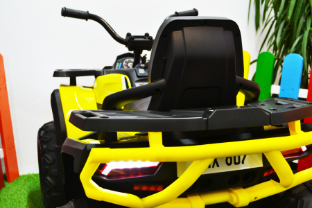 Electric Ride-On ATV for children Kinderauto BJ607, 12V, 90W, leather seat, yellow [7]