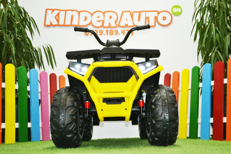 Electric Ride-On ATV for children Kinderauto BJ607, 12V, 90W, leather seat, yellow [1]