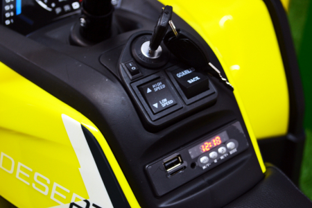 Electric Ride-On ATV for children Kinderauto BJ607, 12V, 90W, leather seat, yellow [5]