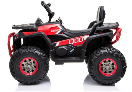 Electric Ride-On ATV for children Kinderauto BJ607, 12V, 90W, leather seat, red [4]