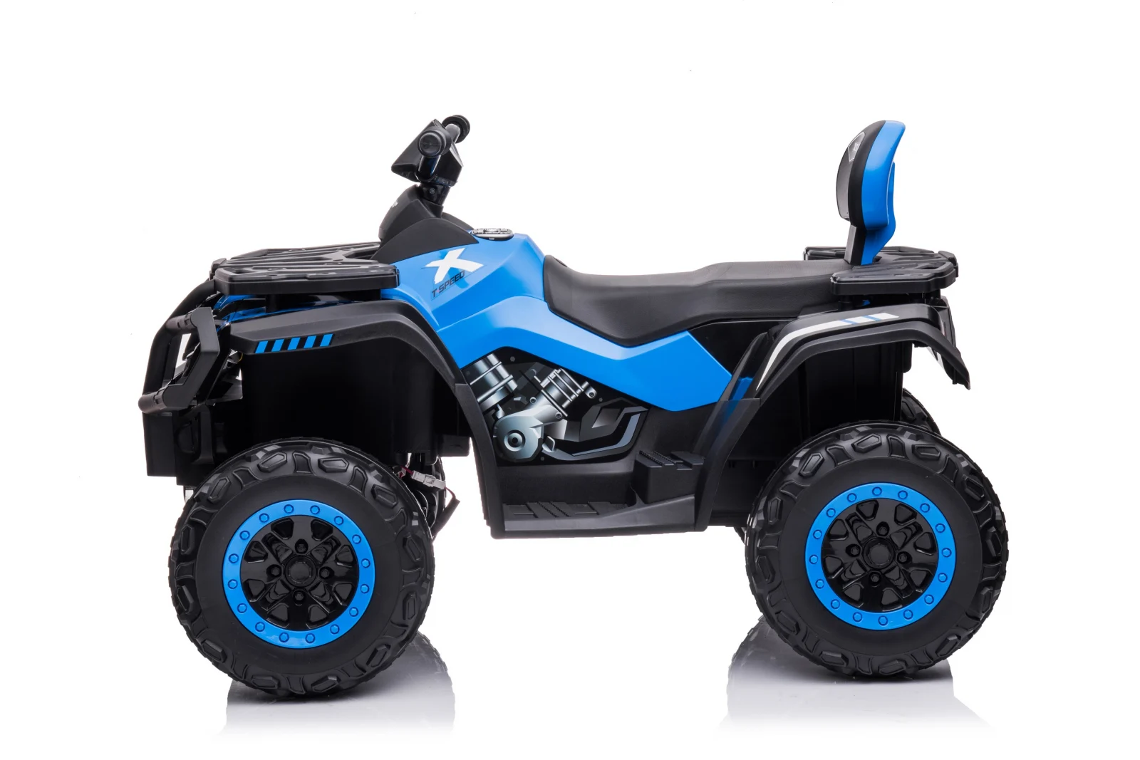 ATV electric pentru copii BJS615, 4x4, accesorii incluse, 320W, 24V, bluetooth, echipare premium, albastru [10]