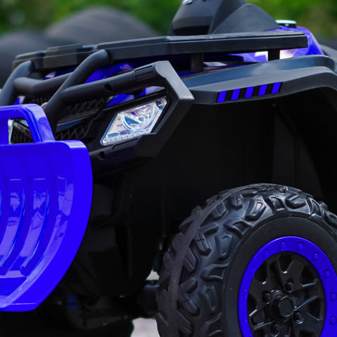 ATV electric pentru copii BJS615, 4x4, accesorii incluse, 320W, 24V, bluetooth, echipare premium, albastru [7]