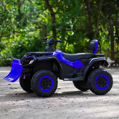 ATV electric pentru copii BJS615, 4x4, accesorii incluse, 320W, 24V, bluetooth, echipare premium, albastru [3]