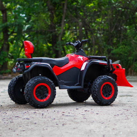 Ride-on electric ATV for children, BJS615, 4x4, accesories included, 320W, 24V, bluetooth, premium equiped, red [6]