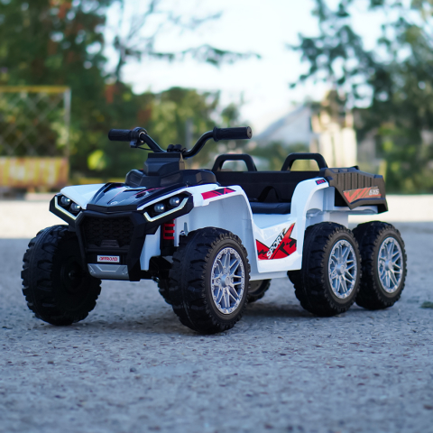 Electric ride-on ATV for children, FarmQuad 6x6, 180W, 12V 14AH, premium, white [2]