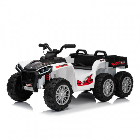 Ride On ATV & UTV - Electric ride-on ATV for children, FarmQuad 6x6, 180W, 12V 14AH, premium, white