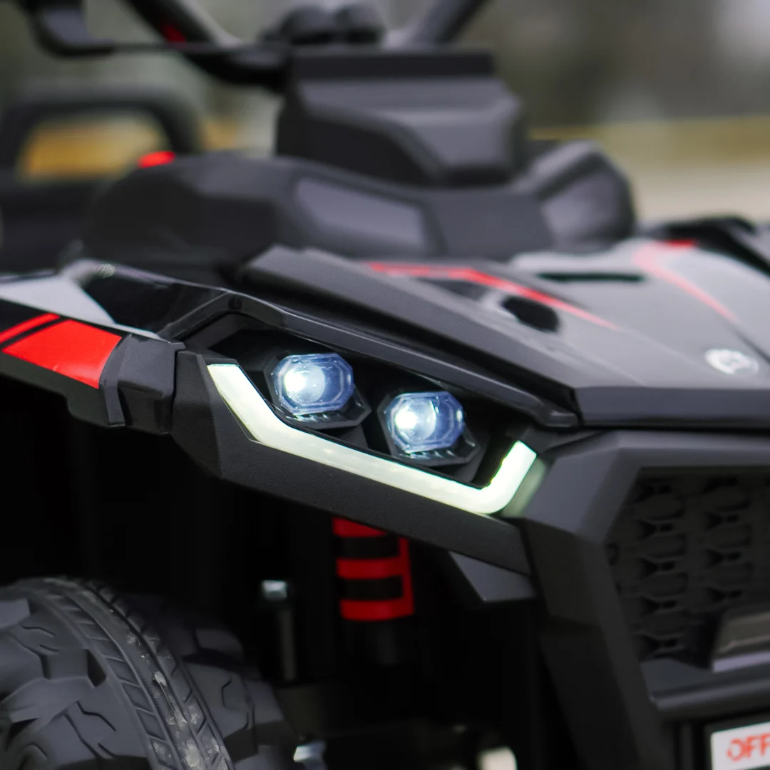 ATV electric pentru copii FarmQuad 6x6, 180W, 12V 14AH, premium, negru [14]