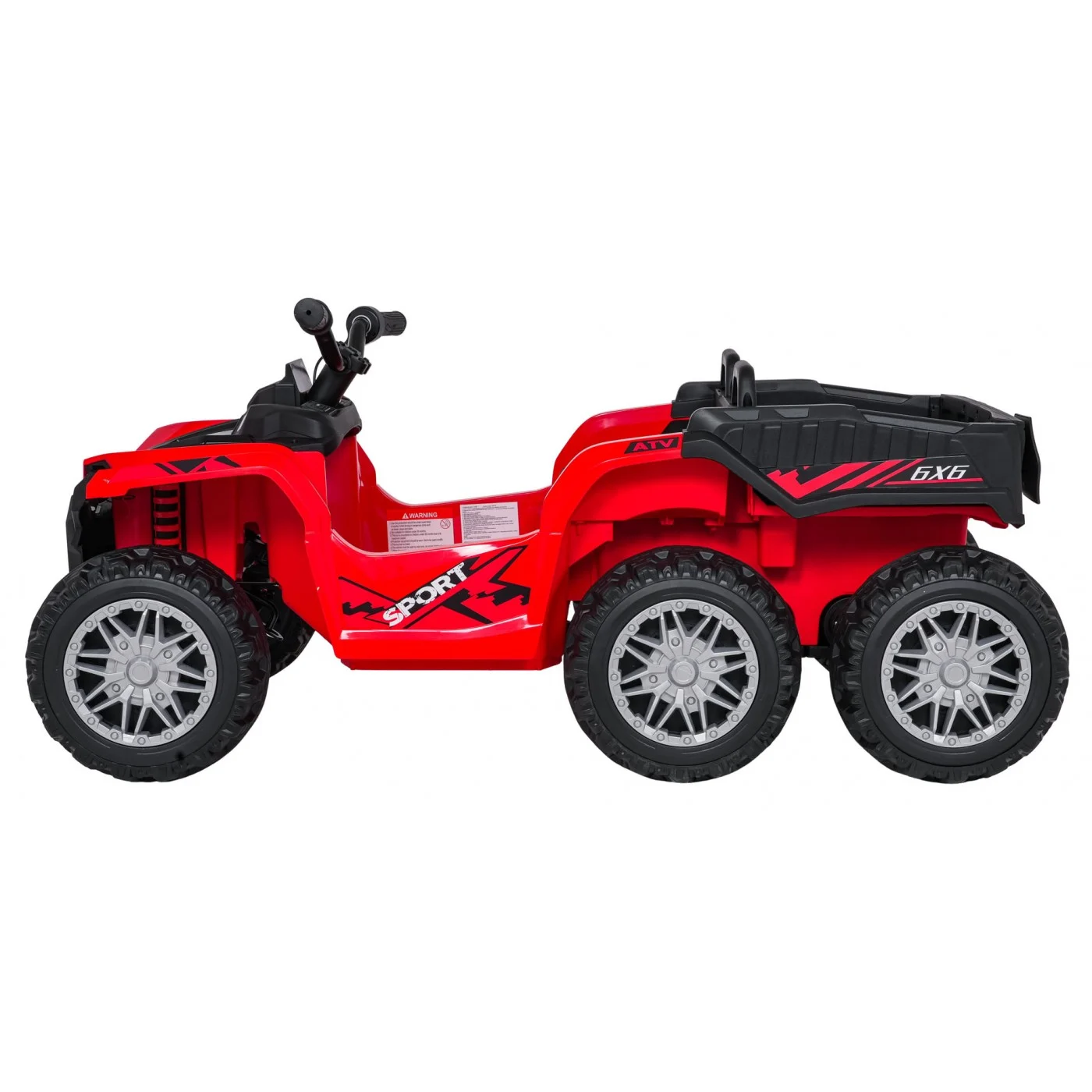 ATV electric pentru copii FarmQuad 6x6, 180W, 12V 14AH, premium, rosu [10]