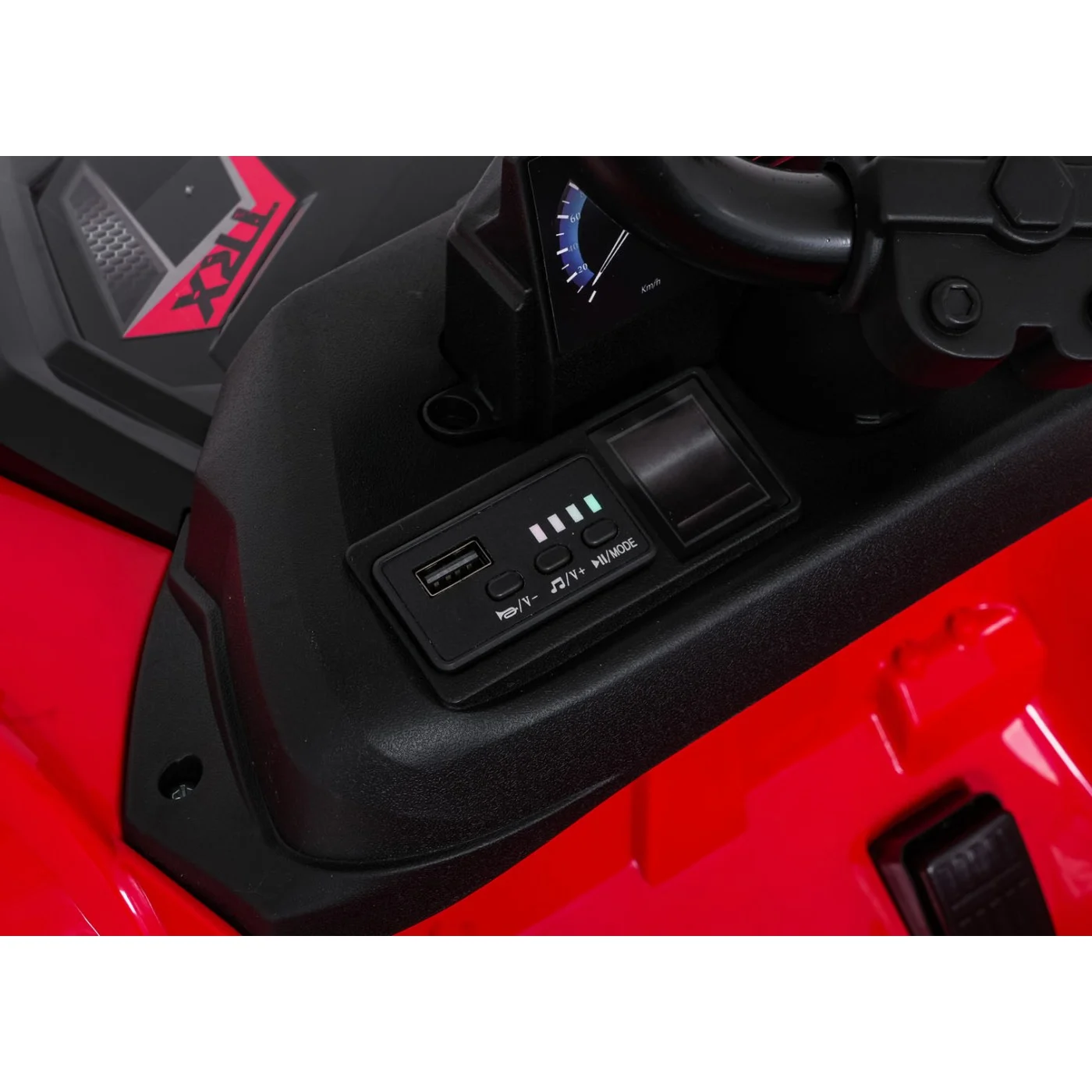 ATV electric pentru copii FarmQuad 6x6, 180W, 12V 14AH, premium, rosu [5]