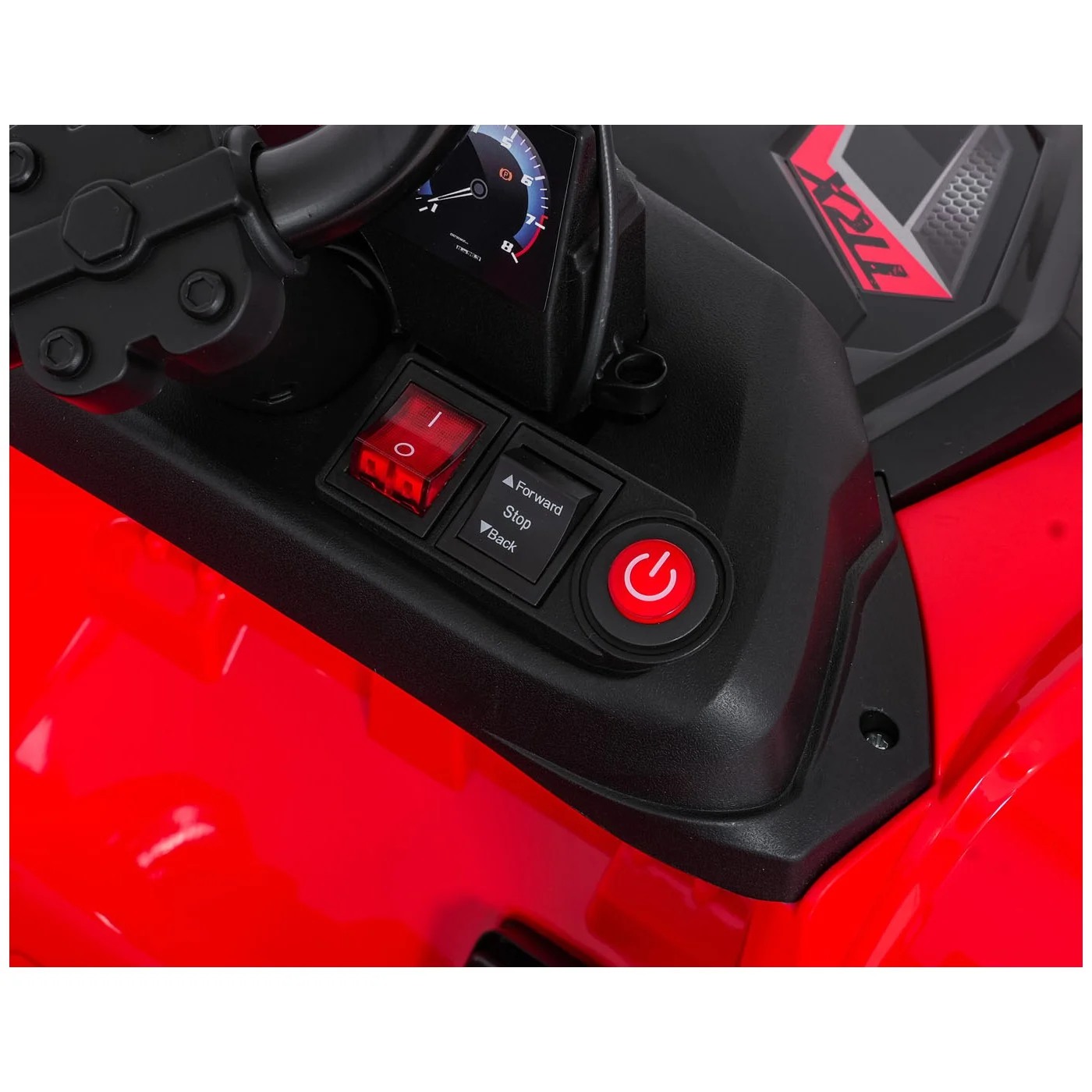 ATV electric pentru copii FarmQuad 6x6, 180W, 12V 14AH, premium, rosu [7]