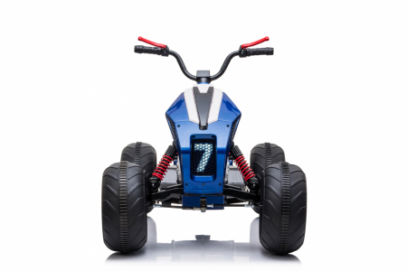 ATV electric pentru copii BJ718, 90W 12V, cu scaun tapitat, albastru [16]