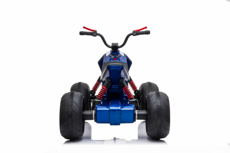 ATV electric pentru copii BJ718, 90W 12V, cu scaun tapitat, albastru [18]