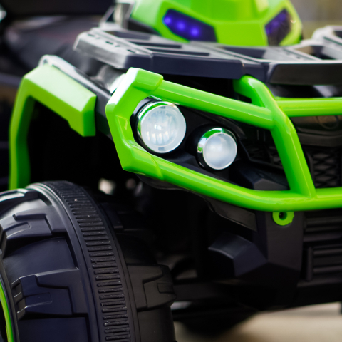 ATV electric pentru copii, model Offroad-K, 90W, 12V, scaun tapitat, verde [13]