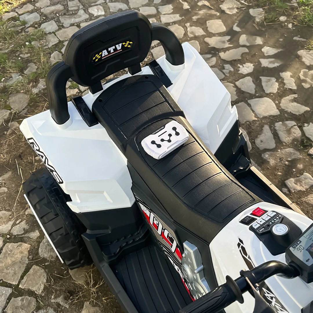 Children's electric ATV, SuperOffroad V2, 4x4, 140W, 12V, 7Ah, for 2 children, white [6]