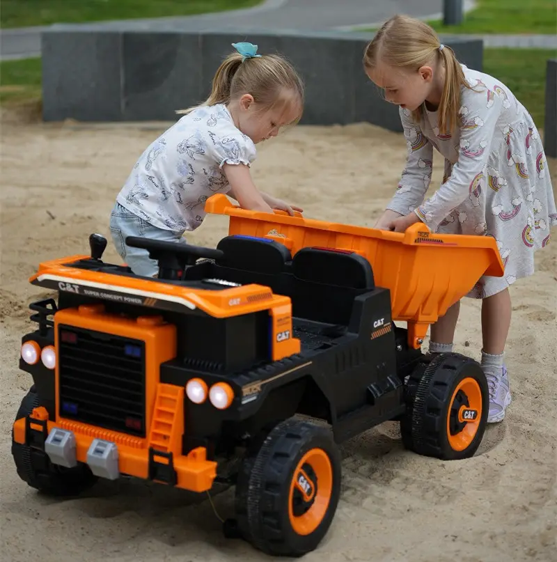 Electric ride-on truck with 2 seats BJDQ818, 120W, 12V 10Ah, PREMIUM equiped, yellow [16]