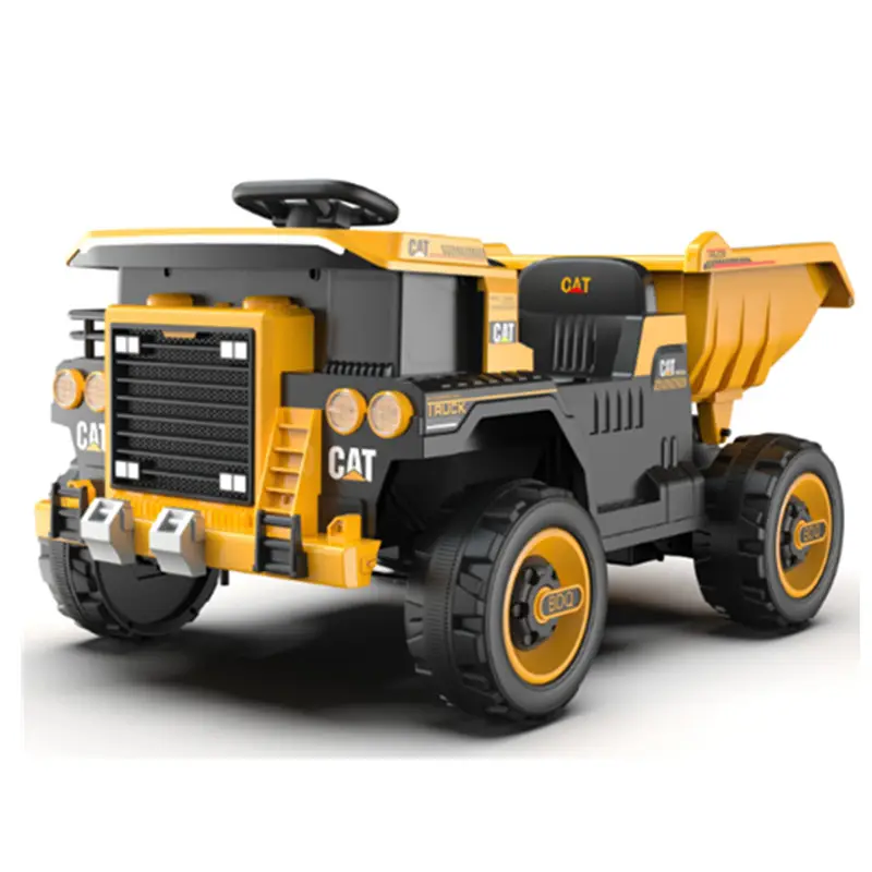 Special Ride on vehicles - Electric ride-on truck with 2 seats BJDQ818, 120W, 12V 10Ah, PREMIUM equiped, yellow