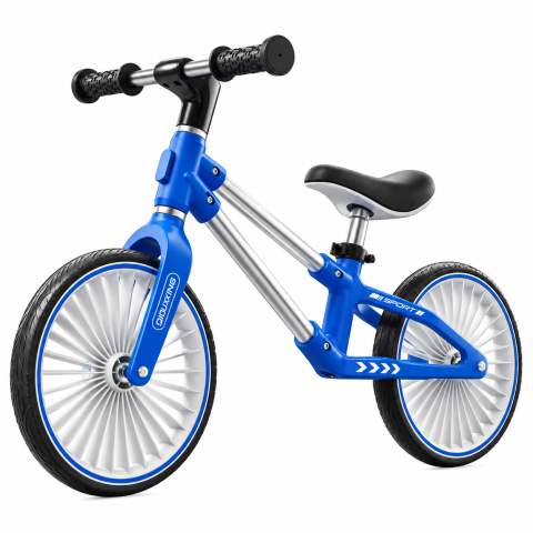Vehicule speciale copii - Bicicleta de echilibru pentru copii, 2-5 ani, roti moi din spuma 12inch, albastra