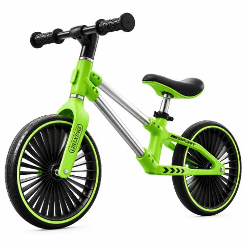 Vehicule speciale copii - Bicicleta de echilibru pentru copii, 2-5 ani, roti moi din spuma 12inch, verde