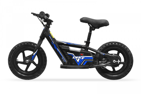 Motociclete electrice - Bicicleta electrica fara pedale, Nitro Bike, putere 180W, baterie 24V Lithium, roti gonflabile 12 inch, albastra