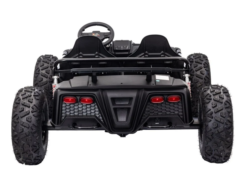 Buggy electric copii, 2 locuri, 800W 48V, roti gonflabile, music player, negru [5]