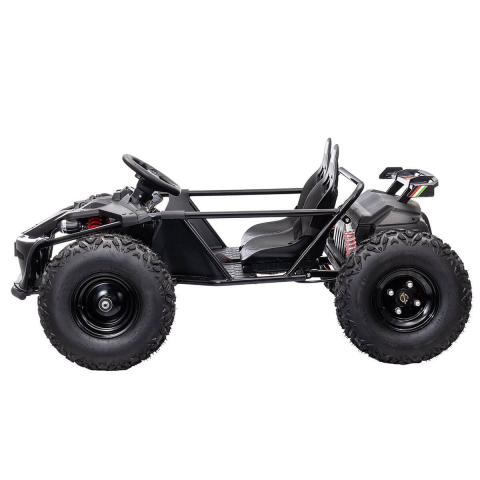 Buggy electric copii, 2 locuri, 800W 48V, roti gonflabile, music player, verde [23]