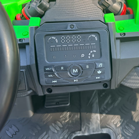 Buggy electric copii, 2 locuri, 800W 48V, roti gonflabile, music player, verde [11]