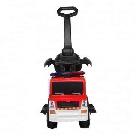 Camion cu maner pentru copii 3 in 1 FireTruck, 30W 6V, scaun tapitat, music player [19]