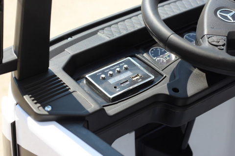 Licensed electric ride-on truck, Mercedes ACTROS, 4x4 180W, 12V, PREMIUM, white [6]