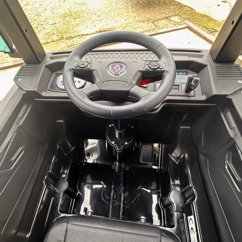 Camion electric pentru copii, SCANIA R-SERIES, tractiune 4x4, 180W, 12V 14Ah, echipare premium, negru [16]