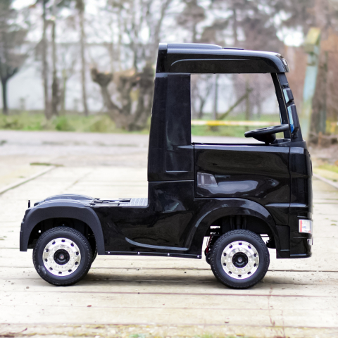 Camion electric pentru copii, SCANIA R-SERIES, tractiune 4x4, 180W, 12V 14Ah, echipare premium, negru [5]